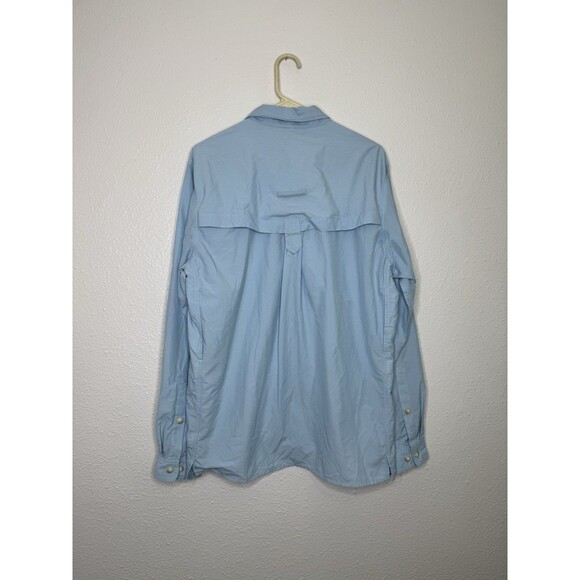 NWT EXOFFICIO Air Strip LS Vented Shirt Sz M Blue UPF 30 Quick Dry Lite Weight - Picture 9 of 16